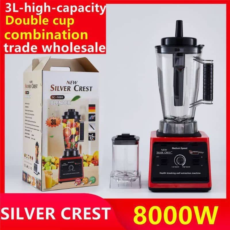 SILVER CREST 8000WATT 9525 ENGINE DOUBLE CUP BLENDER 3LTR BIG JAR