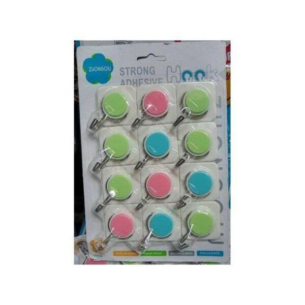 12PCS STRONG ADHESIVE WALLHOOK