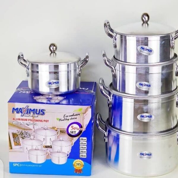 Maximus 5pcs aluminium pots
22cm-28cm